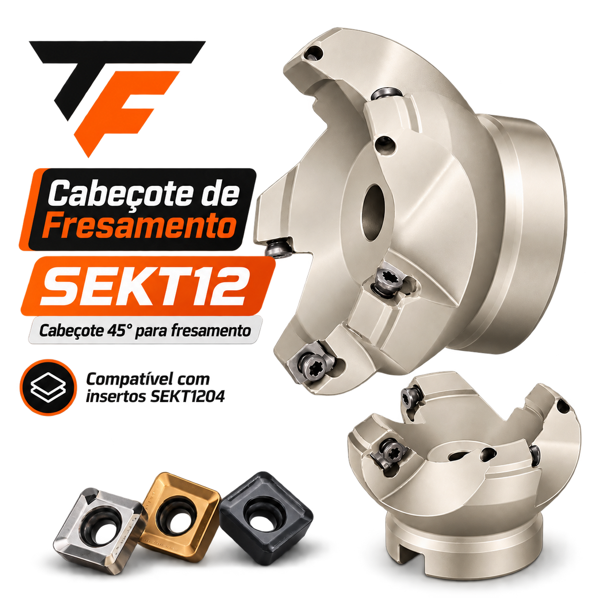 Cabeçote Fresamento SEKT1204-5T-45°G–Original DESKAR