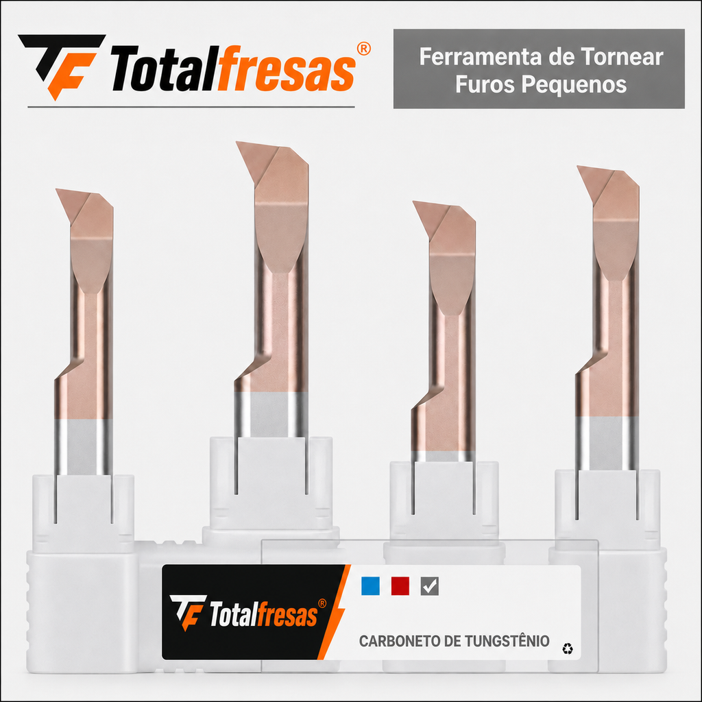 Ferramenta de Tornear Furos Pequenos MPR HRC60 em Metal Duro-Tungstênio