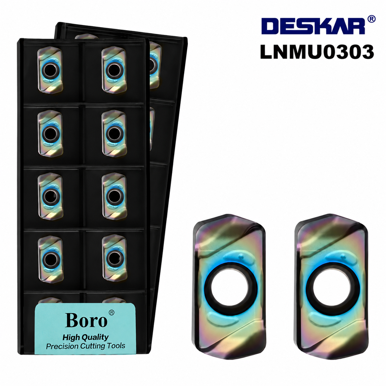 Pastilhas fresamento Alto Avanço LNMU 0303ZER-MJ-TF618 DESKAR ORIGINAL