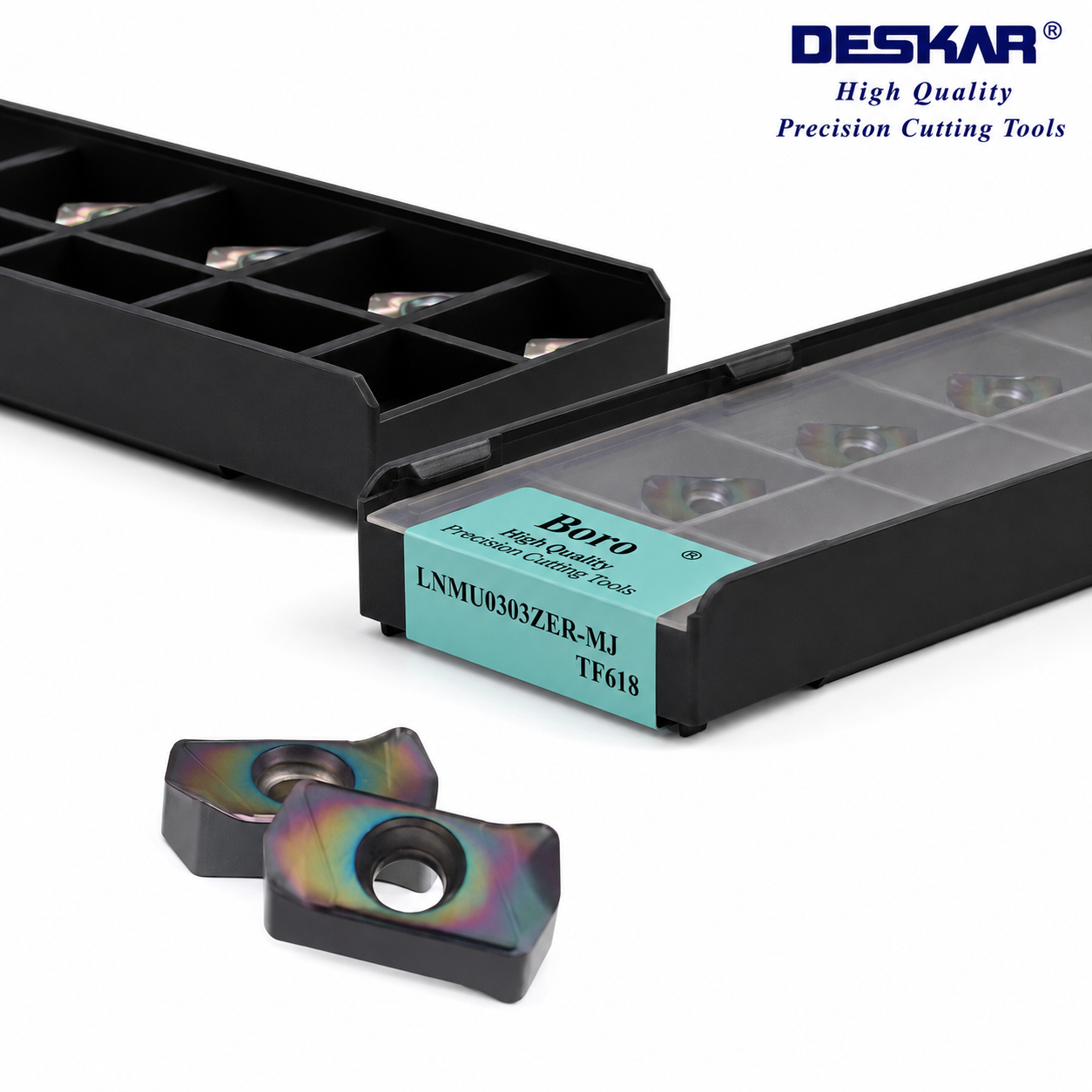 Pastilhas fresamento Alto Avanço LNMU 0303ZER-MJ-TF618 DESKAR ORIGINAL