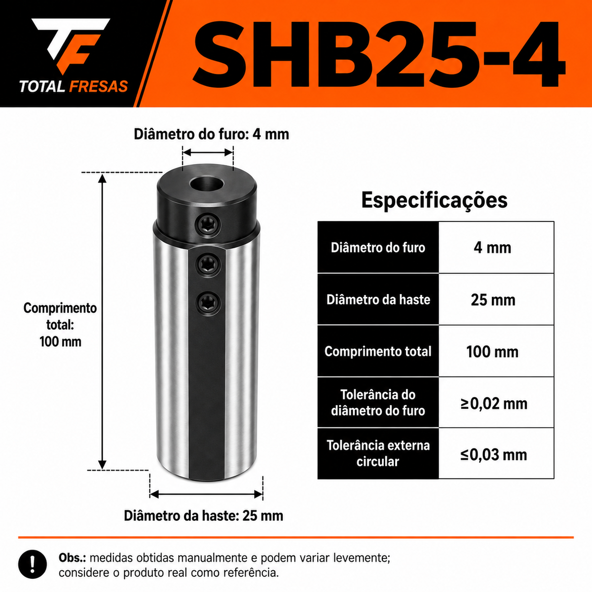 Porta-Ferramenta para Tornear Furos Pequenos