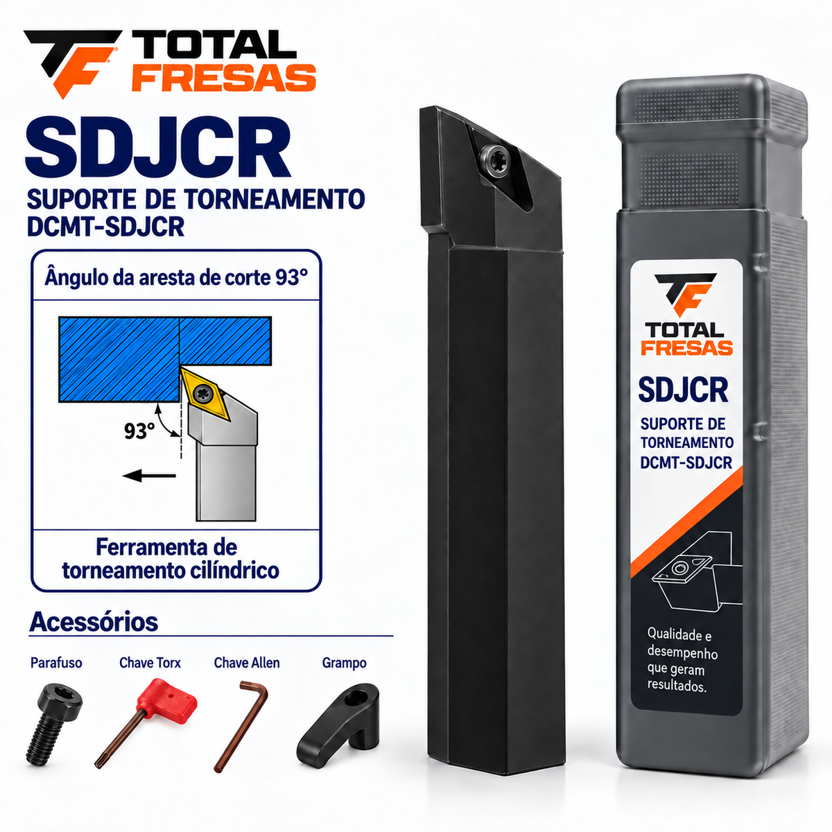 Suporte de Torneamento DCMT-SDJCR