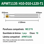 Suportes para pastilhas APMT 1135 pder intercambiável 300R - Anti vibração-Alta qualidade
