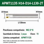 Suportes para pastilhas APMT 1135 pder intercambiável 300R - Anti vibração-Alta qualidade