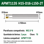 Suportes para pastilhas APMT 1135 pder intercambiável 300R - Anti vibração-Alta qualidade