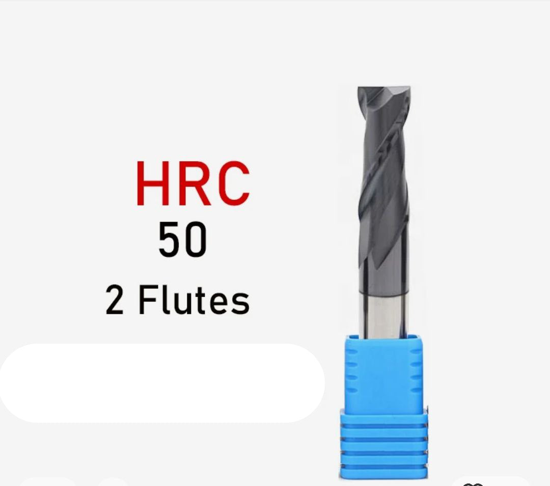 Fresa de topo MD Hrc50, 2 cortes, ferramentas de corte cnc, fresas de Metal duro, fresa de aço de tungstênio