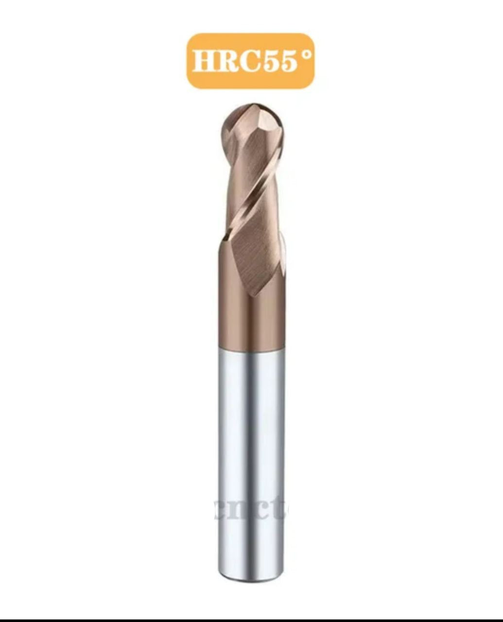 Fresas esférica 2 Cortes Hrc55, Fresa Ball Nose, fresa Esferica para Centro de usinagem CNC,  fresadoras CNC de alta velocidade,Fresadoras convencionais.