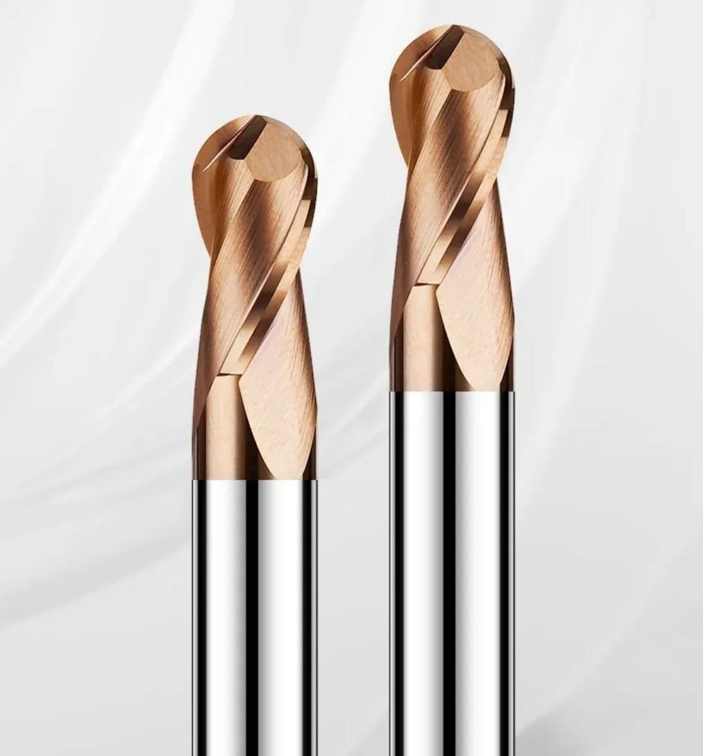 Fresas esférica 2 Cortes Hrc55, Fresa Ball Nose, fresa Esferica para Centro de usinagem CNC,  fresadoras CNC de alta velocidade,Fresadoras convencionais.