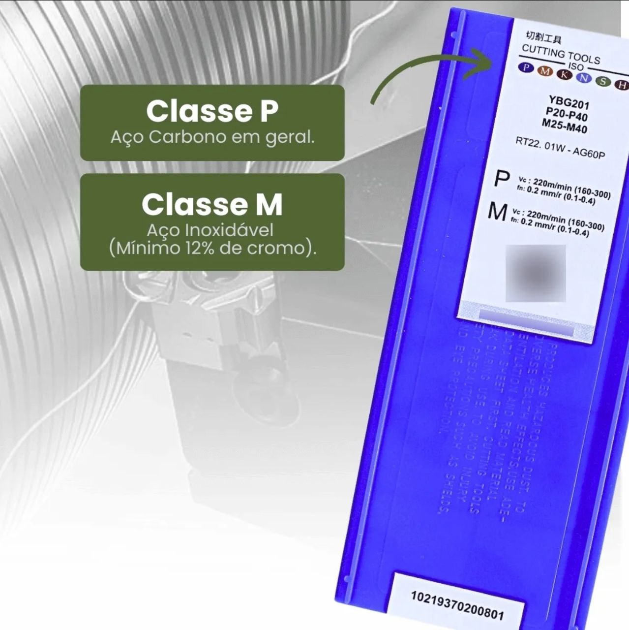 Inserto Pastilha Rosca Interna e Externa 60°graus R166 Zcc Original