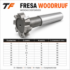 Fresa Woodruff-Fresa T