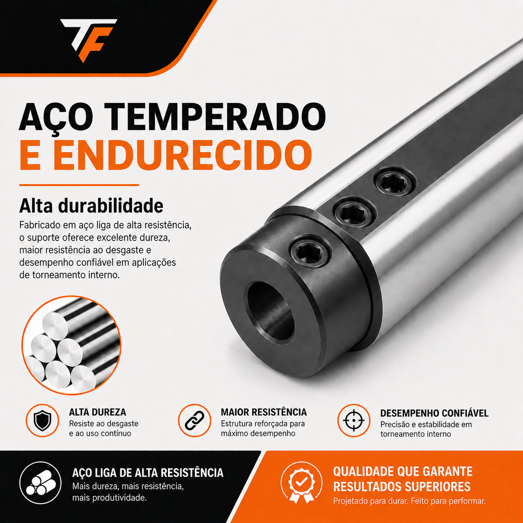Porta-Ferramenta para Tornear Furos Pequenos