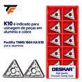 Pastilha TNMG para Alumínio–Original DESKAR