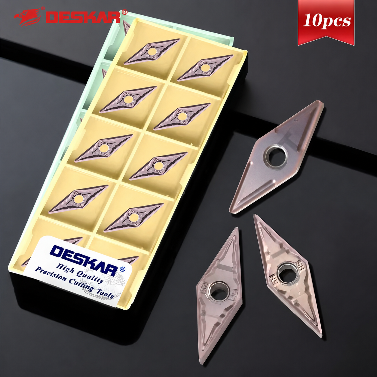 Pastilhas Inserto VNMG 160404 e 160408 Original Deskar HS-LF6118